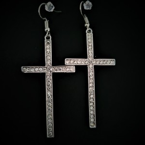 CERCEI eleganti in forma de cruce cu strasuri